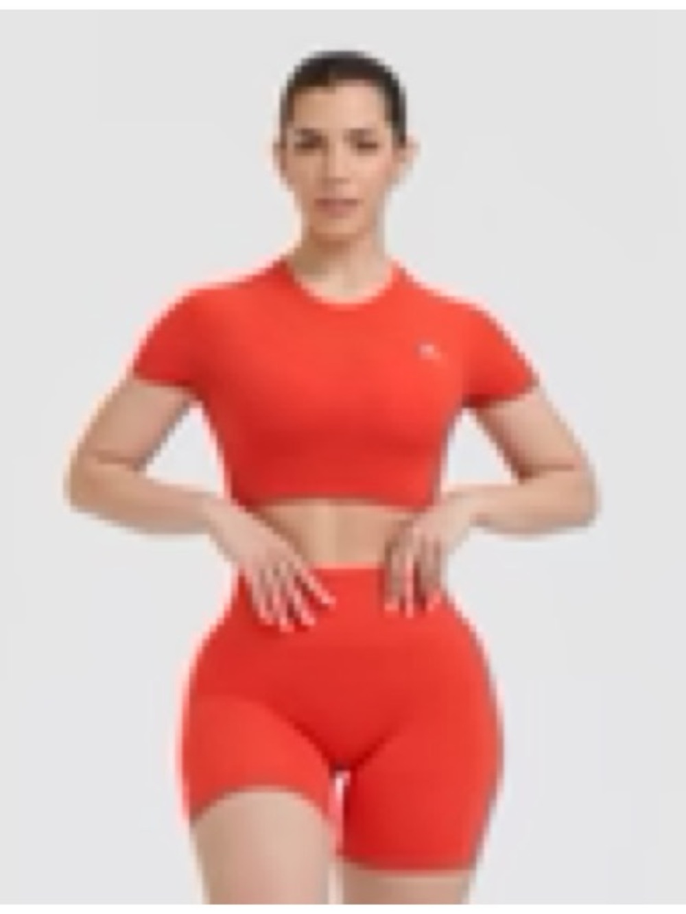 Orange Seamless Seamless Crop Top